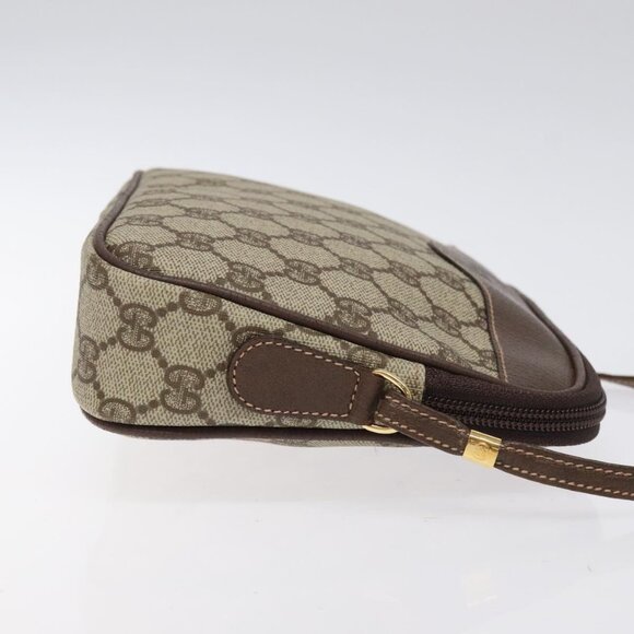 GUCCI GG Supreme Shoulder Bag PVC Beige Gold Auth - Picture 4 of 15